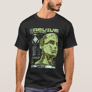 T-shirt Y2K Revive - Robot - Esthétique de Graffiti Urbain