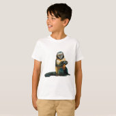 T-shirt Y est pour Capucin à poitrine jaune (Devant entier)