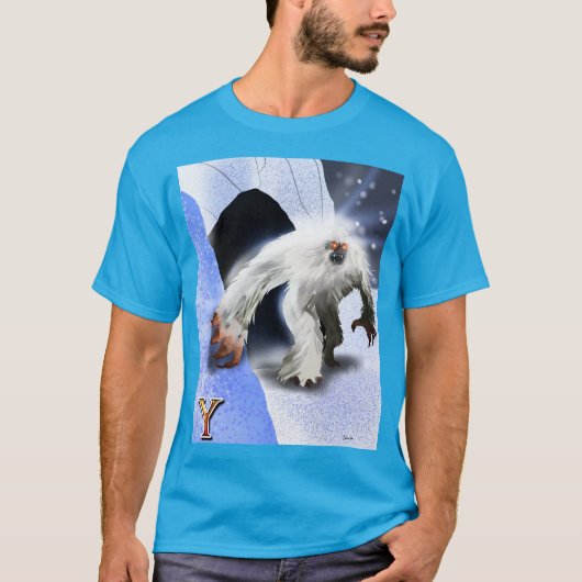 T-shirt Y est pour Yeti (Devant)