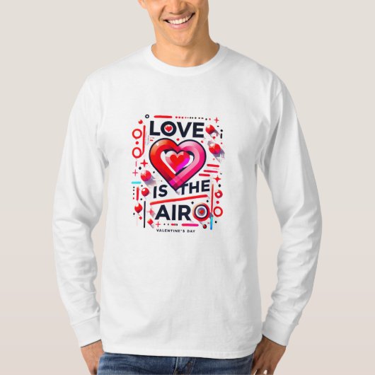 T-shirt "Y'a de l'amour dans l'air  | Saint Valentin (Devant)