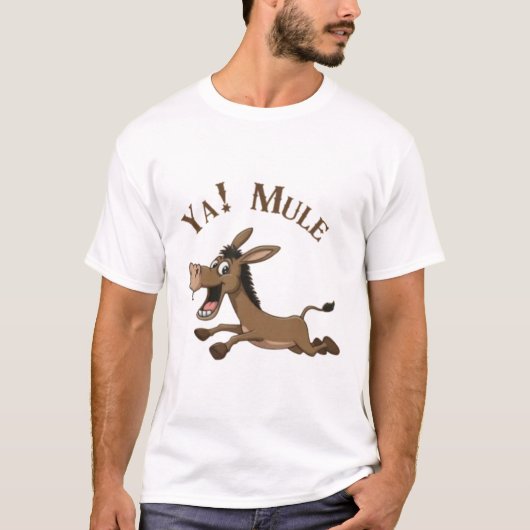 T-shirt Ya! Mule running cartoon Tee  (Devant)