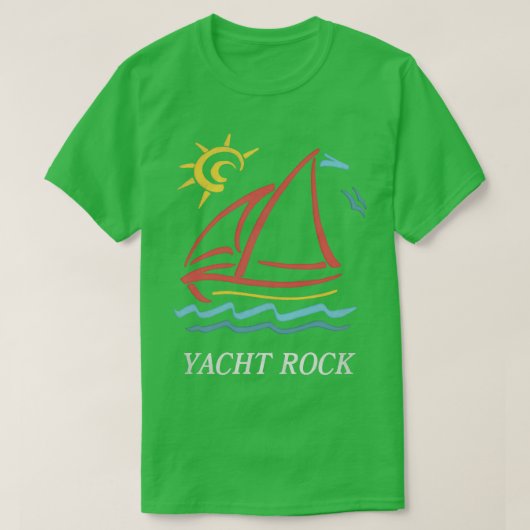 T-shirt Yacht Rock 80s Design stylisé (Design devant)