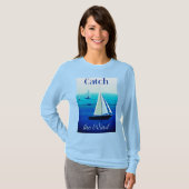 T-shirt Yachts sous voile, attraper le vent (Devant entier)