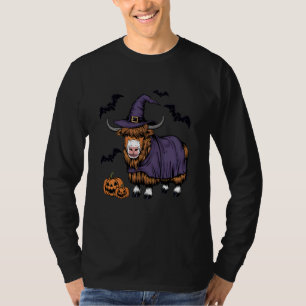 T-shirt Yak Halloween Costume Scary Citrouille chauve sorc