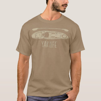 T-shirt Yak Life Kayak Life Kayak et paddle