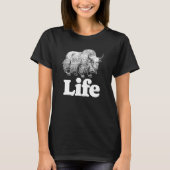 T-shirt Yak Life Kayak Paddle River Distressed Retro (Devant)