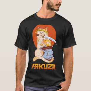 T-shirt Yakuza Chat Japonais Samurai épée Katana Japon Tig