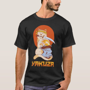 T-shirt Yakuza Chat Japonais Samurai épée Katana Japon Tig