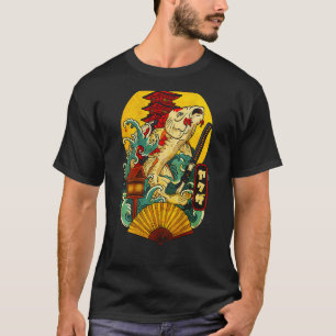 T-shirt Yakuza japonais esthétique Koi Carp Katana Tattoo 