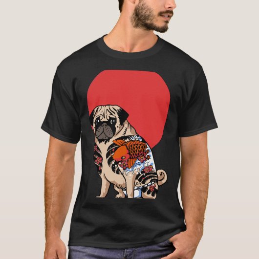 T-shirt Yakuza Pug 663 (Devant)