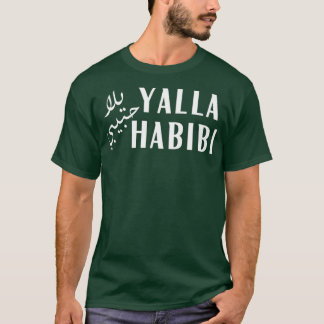 T-shirt Yalla Habibi Arabe Lune de miel musulmane Valentin