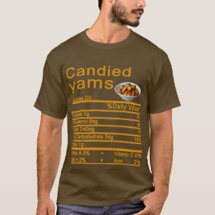 T-shirt yams confus Nutrition Facts Funny Thanksgiving