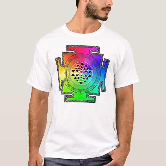 T-shirt yantra d'arc-en-ciel (Devant)