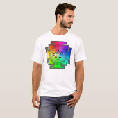T-shirt yantra d'arc-en-ciel (Devant entier)