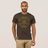 T-shirt Yantra Metatrons Cube, Merkaba, Géométrie Sacrée (Devant entier)