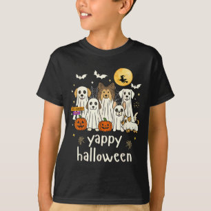 T-shirt Yappy Halloween Drôles de chiens fantômes Hallowee