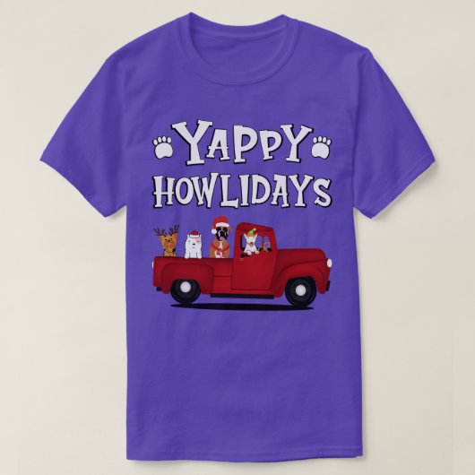 T-shirt Yappy Howlidays Texte blanc (Design devant)