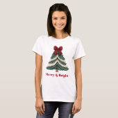 T-shirt Yarn Faux Embroidery Christmas Tree Design (Devant entier)