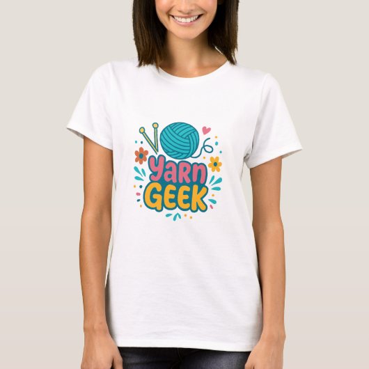 T-shirt Yarn Geek Tricot (Devant)