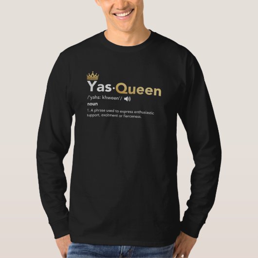 T-shirt Yas Queen - Définition, reine d'araignée (Devant)