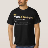 T-shirt Yas Queen - Définition, reine d'araignée (Devant)