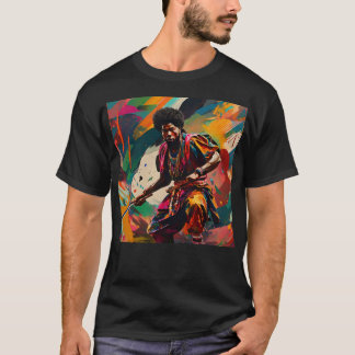 T-shirt Yasuke African Samurai Warrior Abstrait