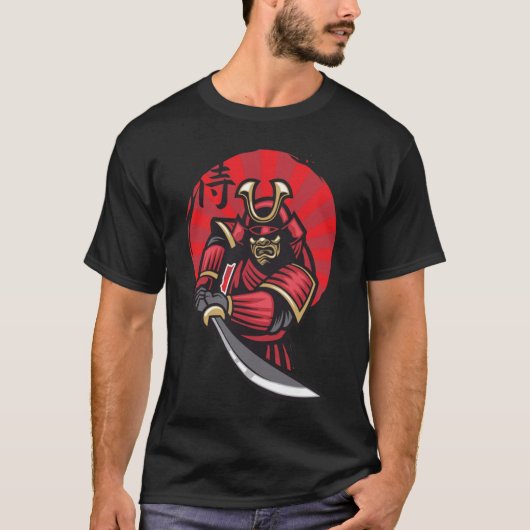 T-shirt Yasuke Black Japonais Samurai Bushido Guerrier Jap (Devant)