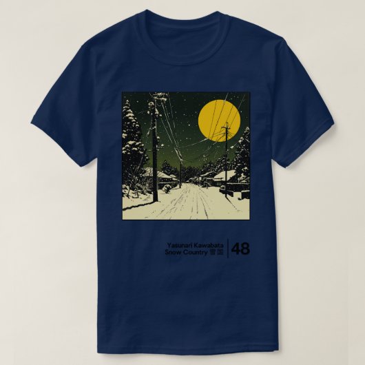 T-shirt Yasunari Kawabata Style minimal (Design devant)