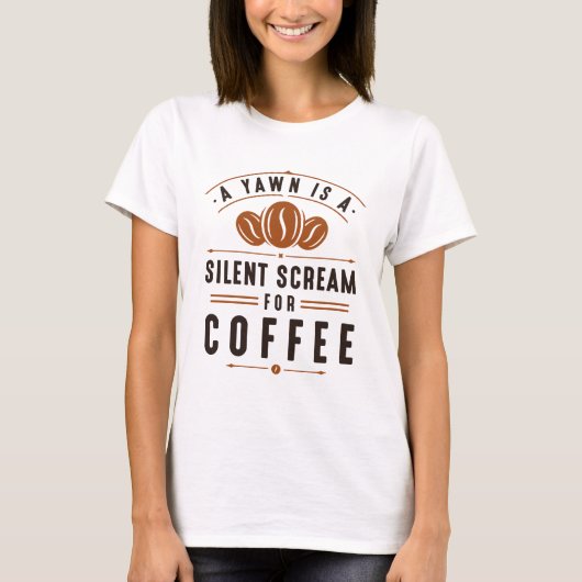 T-shirt Yawn café (Devant)