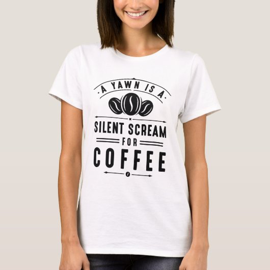 T-shirt Yawn café (Devant)