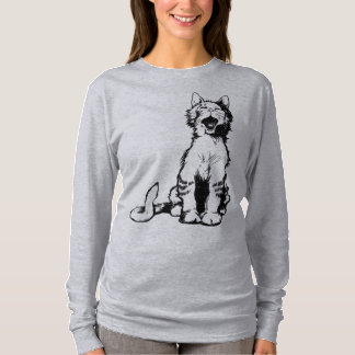 T-shirt Yawning Cat