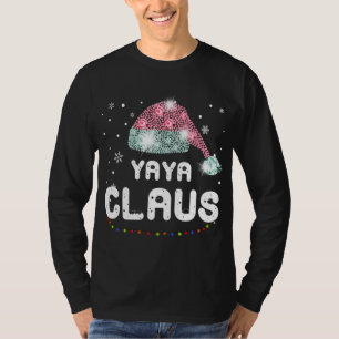 T-shirt Yaya Claus Casquette de Noël Diamond Pajama Family