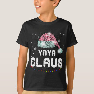 T-shirt Yaya Claus Casquette de Noël Diamond Pajama Family