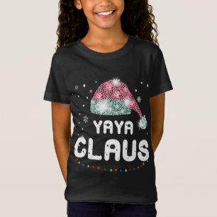 T-Shirt Yaya Claus Casquette de Noël Diamond Pajama Family