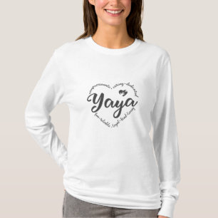 T-shirt Yaya, joli cadeau Yaya, coeur avec yaya