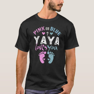 T-shirt Yaya rose ou bleu vous aime grand-mère pour grand-