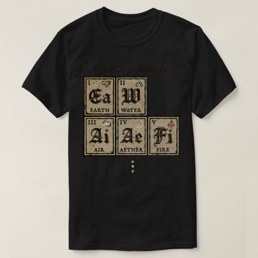 T-shirt Ye Olde Table périodique (Design devant)