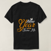 T-shirt "Year" Golden Script Heart Typography (Design devant)