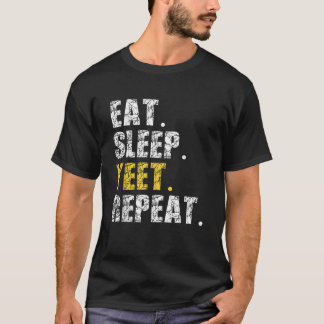 T-shirt Yeet Manger Sleep Répéter Mème Drôle Slogan Ados G