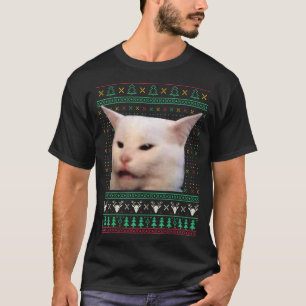 T-shirt Yelling At A Cat Ugly X Mas Sweaters Drôle Mème Dr