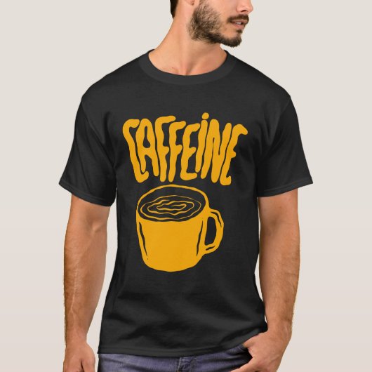 T-shirt Yellow Caffeine (Devant)