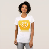 T-shirt Yellow Copyright Symbol Icon (Devant entier)