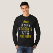 T-shirt Yellow Crown 17th Bday For Cousin From Cousin (Devant entier)