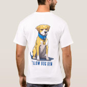 T-shirt Yellow Dog Democrat Politics Président USA 2024 (Dos)