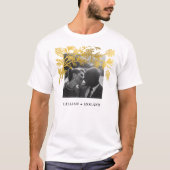 T-shirt Yellow & Gold Couple photo Collage rustique T-shir (Devant)