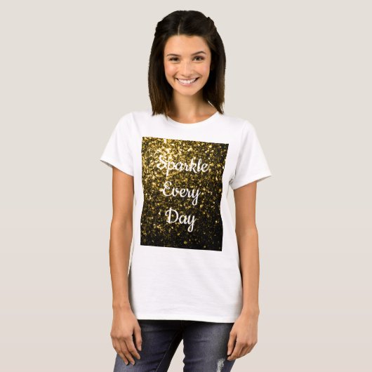 T-shirt Yellow Gold scintille chaque jour (Devant entier)