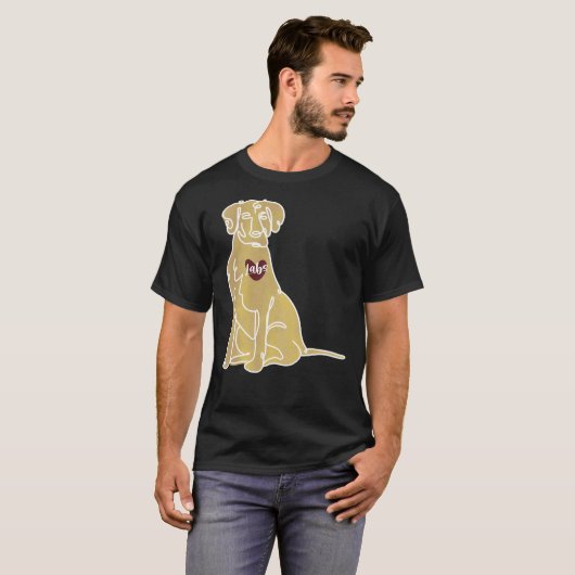 T-shirt Yellow Lab Labrador Retriever Chien (Devant entier)