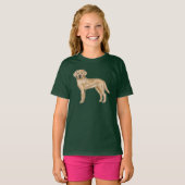 T-shirt Yellow Labrador Retriever Adorable Cartoon Lab Chi (Devant entier)