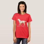 T-shirt Yellow Labrador Retriever Joyeux Noël Design (Devant entier)