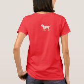 T-shirt Yellow Labrador Retriever Joyeux Noël Design (Dos)